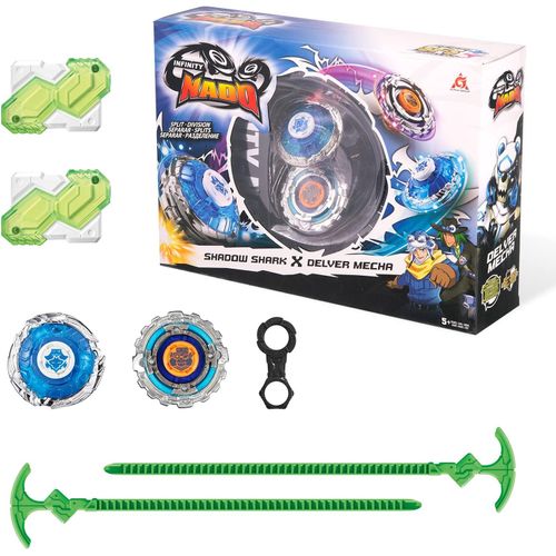 ERYI-Toupie Série Split Shadow Shark & Delver Mecha,Jouet Enfant 5 6 7 8 9 10 11 12 Ans Garcon Fille Cadeau