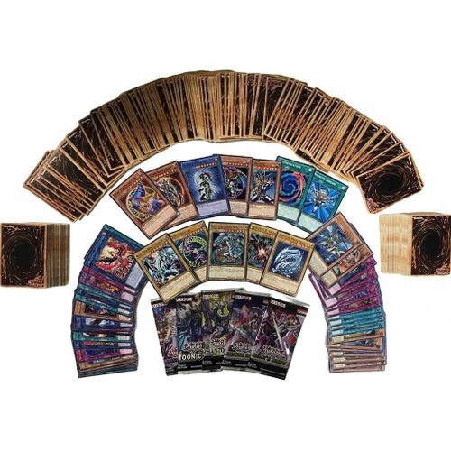Mdy-100 Cartes Yu-Gi-Oh 85 Communes 10 Rares 5 Cartes Holo + 1 Booster Yu-Gi-Oh Aléatoire Avec Des Magiciens Et Dragons Possibles + 1 Heartforcards® Toploader