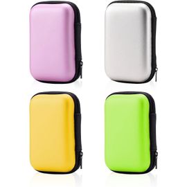 Mdy-Lot De 4 Boîtes De Cartes De Jeu, Boîte De Cartes Solide Pour Cartes De Jeu, Étui Pour Jeu De Cartes Uno Phase 10 Cabo (Argent + Rose + Jaune + Vert)