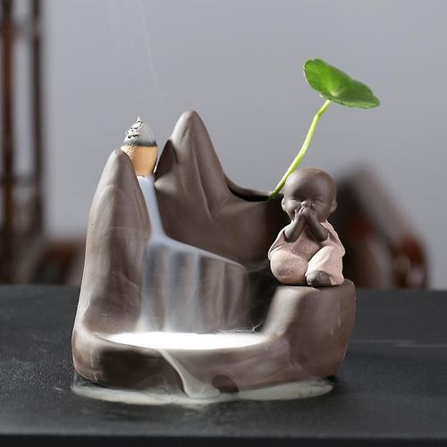 Brûleur d'encens Zen Brûleur d'encens à refoulement en céramique pour émail et charbon de bois Encens à refoulement