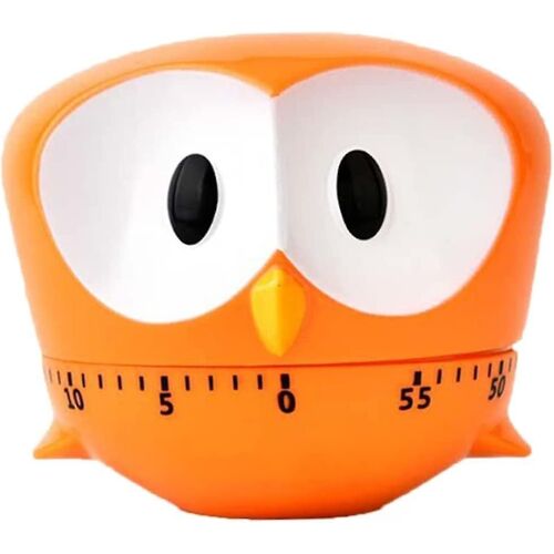 Minuterie De Hibou,Mini Minuterie De Cuisine Mécanique De 60 Minutes,Minuterie De Cuisine Manuelle (Orange),Cuisine À