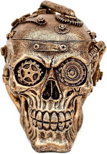 Halloween Steampunk crâne Home Decor - Sci-fi tête humaine squelette crâne Figurine Cyborg saillant