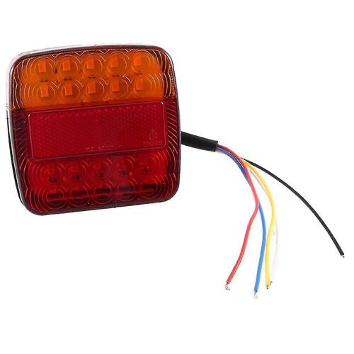 12v Led Carré Lampe Arrière Bicolore Universel Voiture Fournitures Couverture Rouge