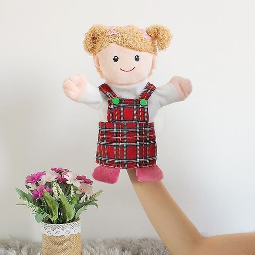 Parent-enfant dessin animé personnage en peluche marionnette à main école maternelle enseignement accessoires interactifs jouer