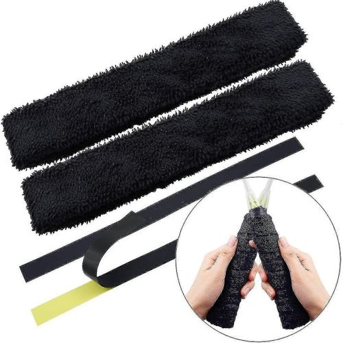 Serviette En Coton Grip Super Absorbant Serviette Raquette De Tennis Surgrip Bandeau Anti-Dérapant (Noir)