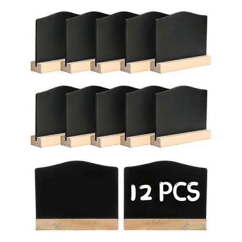 12pack Mini Panneaux De Tableau Noir,Notes De Cuisine Tableaux Noirs Avec Supports 10x7.2cm Petit Désordre De Tableau Noir