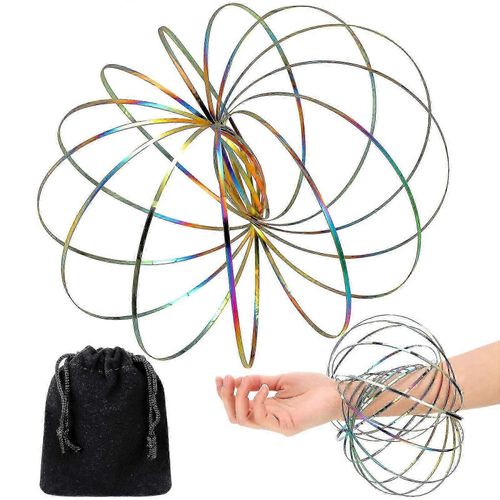 Flow Rings Jouets 3d Bras Printemps Magique Flow Ring Acier inoxydable Multi sensoriel Éducatif Et Interactif Printemps Jouet