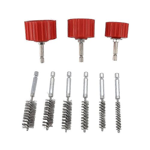 Kit de cure-pipes en cuivre pour perceuse électrique, brosse de nettoyage de tubes, nettoie les tuyaux en cuivre et les raccords pour la soudure