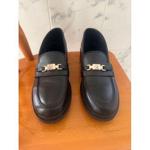 Mocassins En Cuir Noir Tommy Hilfiger