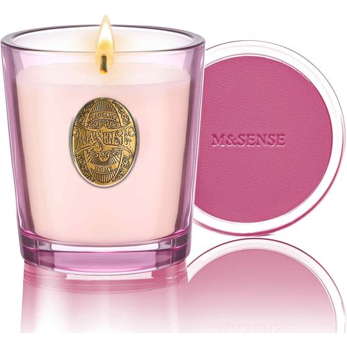 Bougie Parfumée Jasmine Garland,260g Bougie Parfumée en Pot Bougie de Soja Naturelle,50 Heures de Combustion,Cadeaux Bougies Cadeau Anniversaire Pour Femmes & Hommes