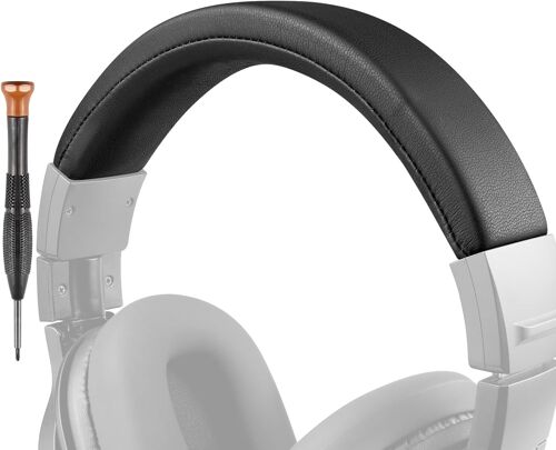 Cuir Prot¿¿in¿¿ Bandeau Headband Housse pour Audio Technica ATH M40, M40X Casque, Pi¿¿ce de R¿¿paration de Coussinet de Serre-T¿ºte de Remplacement