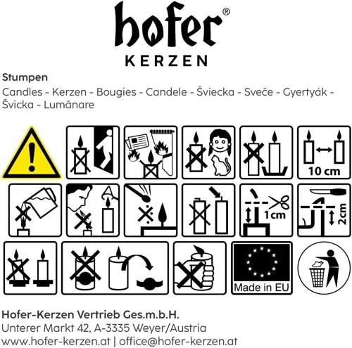 Bougies Piliers - Rouge - Lot de 6 Petit Bougie Décorative - 6 X 12 cm - Longue Durée 39 Heures - Sans Parfum - Cire qui Ne Coule Pas - Mariage, Noël