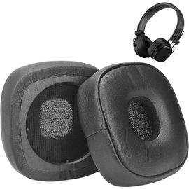 Paire De Coussinets De Rechange En Cuir Pour écouteurs Marshall Major I II Casque Noir