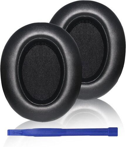 WH-XB910N Coussinets d'oreille compatibles avec Sony WH-XB910N Casque sans Fil Filaire et sans Fil, Cuir prot¿¿in¿¿ et Mousse ¿¿ m¿¿moire de Forme avec Boutons-Pression (Noir)