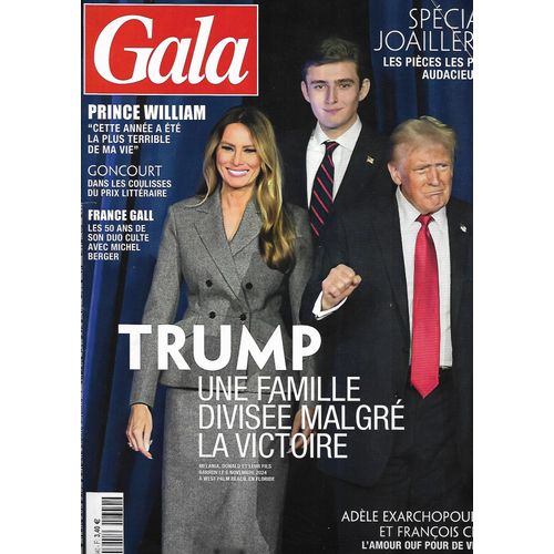 Gala N°1640 14/11/2024 Famille Trump/ Spécial Joaillerie/ France Gall & Michel Berger/ Chico/ Prix Goncourt/ Adèle Exarchopoulos & François Civil