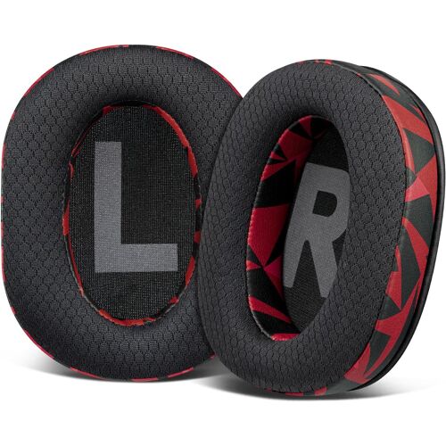 Mousse Coussin Coussinets en Tissu Maillé pour Logitech G Pro, G Pro X, G Pro X 2, G Pro X SE Casques, Coussinets avec Mousse d'Isolation Acoustique, Épaisseur Supplémentaire