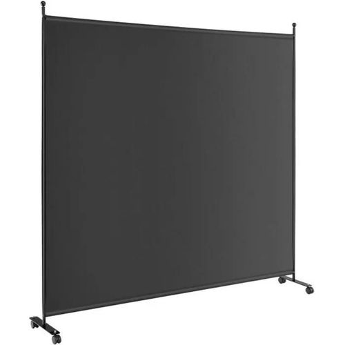 COSTWAY Paravent pour l'Intérieur & l'Extérieur- 184 x 184 CM à Roulettes Écran de Confidentialité,Protéger Privé Noir