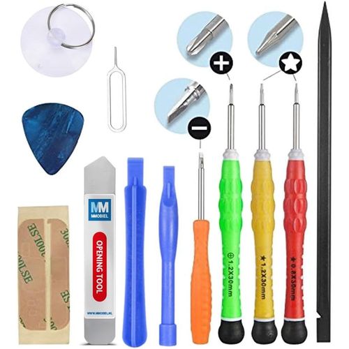 Complete 13-In-1 Tool Kit Compatible With Smartphone / Tablet Repair (Iphone, Ipad, Samsung, Motorola Huawei, Etc.)