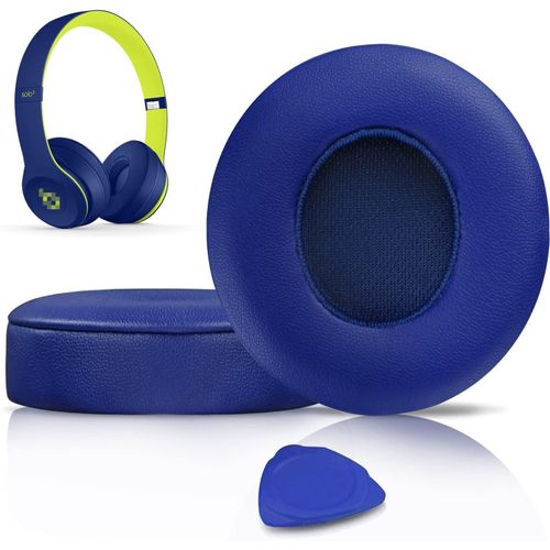 Replacement Ear Pads for Beats Solo 2 & Solo 3 Wireless Over-Ear Headphones, Protein Leather Covered Earmuffs, Noise Cancelling Memory Foam