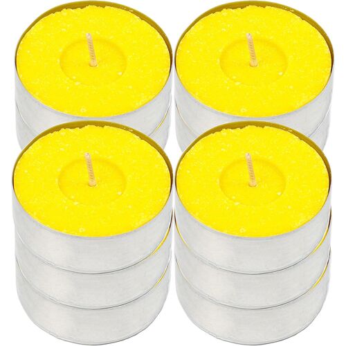 Lot de 12 bougies chauffe-plat parfumées Citronnelle Citronnelle 10 heures de combustion