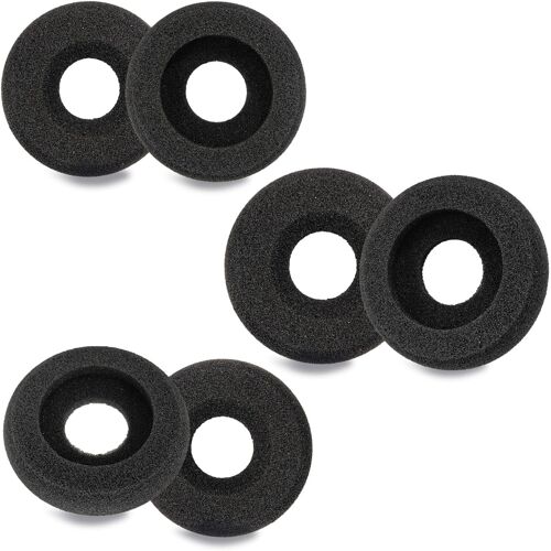 Coussinets d'oreille de Remplacement pour Casque Plantronics, Oreillettes Coussinets en Mousse pour Casque Plantronics HW261N HW510 HW520 Blackwire 3210 3220 3320 C3225 Jabra Pro 920 930 (6 Pi¿¿ces)