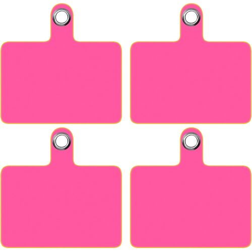 KAL-X Patchs De Remplacement Universel Por Tour De Cou Telephone Portable [Fluor Rose] Accessoire De Bandouliere Cordon Holder Porte Pochette Laniere Collier Corde Attache Chaine