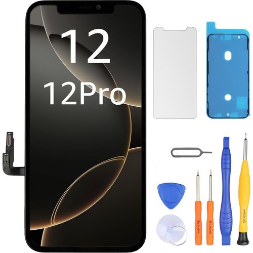 KALANKA-Écran pour iPhone 12/iPhone 12 Pro LCD 6,1"" Écran de Rechange FHD Écran Tactile 3D Touch Digitizer Cadre Montage et Kits de réparation 20252