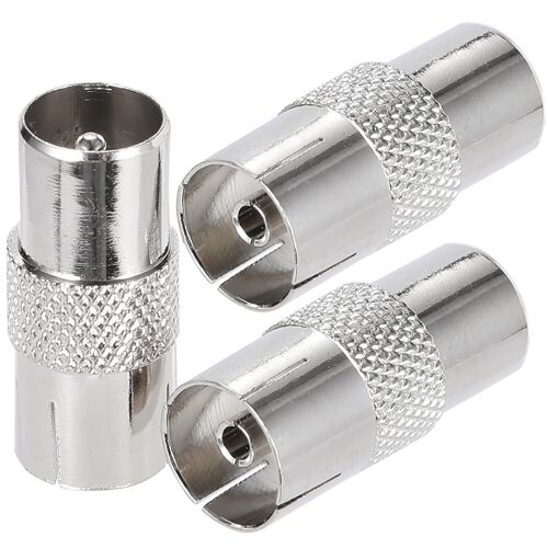 3 Pièces Connecteur coaxial PAL mâle vers femelle,connecteurs TV mâle vers femelle pour câbles d'antenne,câbles satellite,câbles coaxiaux(Q525)