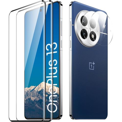 Verre Trempé Pour Oneplus 13 Plein Écran, Affaire Classée Protection Écran, Bord À Bord, Sans Bulle, Anti-Scratch, 2 Pièces Verre Trempé + 2 Pièces Caméra Protection Écran