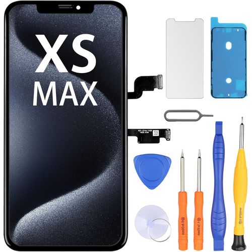 Kalanka-Écran Pour Iphone Xs Max 6,5'' Lcd Remplacement Retina Fhd Moniteur Cof Numériseur D'écran Tactile Avec Kit De Réparation, Ruban Adhésif Étanche Et Protecteur D'écran (Programmable Truetone)