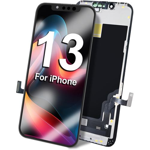 Écran Pour Iphone 13, 6,1-Pouce Écran Fhd Et Remplacement Touch Screen True Tone Programmable, Face Id Compatible Avec A2482/ A2631/ A2634/ A2635/ A2633