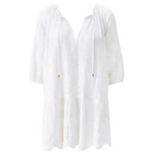 Melissa Odabash Caftan De Plage Pearl En Coton Crystal Whisper