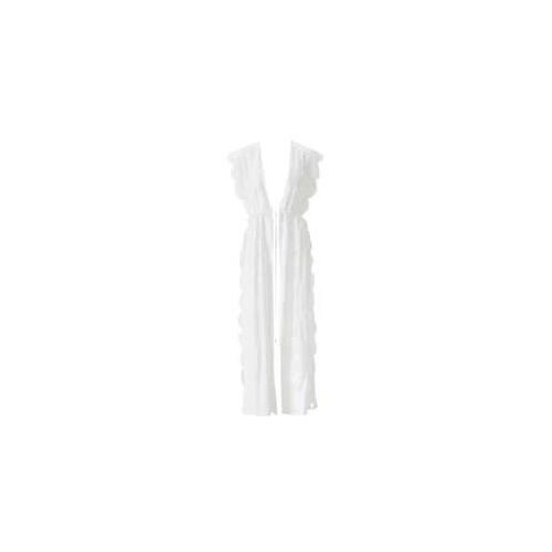 Melissa Odabash Robe De Plage Longue Talitha En Coton Crystal Whisper
