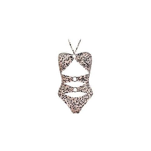 Verdissima Maillot De Bain 1 Pièce Trikini Sans Armatures Animal Print