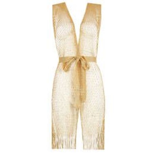 Luli Fama Caftan De Plage Court Beachwear