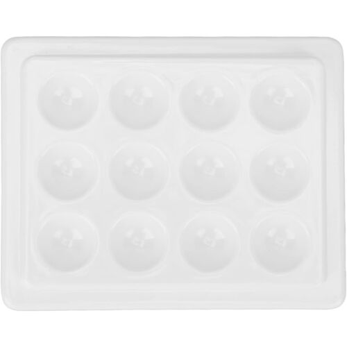 Kalanka-Palette De Peinture En Porcelaine 12 Puits Aquarelle Blanche Anti-Poussière Pour Nail Art Peinture Plateau De Mélange Artiste Céramique Aquarelle, Gouache, Acrylique Et Caséine