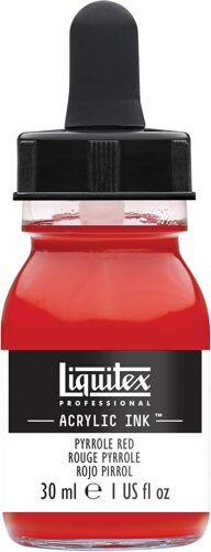 Encre Acrylique Flacon Avec Pipette 30 Ml Rouge Pyrrole