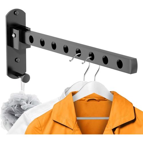 Étendoir MuralEtendoir Linge Exterieur PliableRotation 90° Séchoir À Linge PliantCintre Mural Support de SéchagePorte-vêtements Pliable Mural pour Balcon Buanderie Salle de Bain