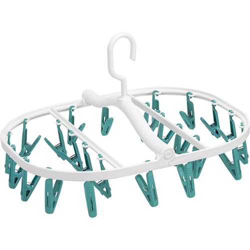 Séchoir TourniquetEtendoir Chaussette,Tourniquet à Chaussettes 20 Clips pour sous-VêtementsChaussettesLingeriesPieuvre Pince à Linge Pliant pour CravateChapeauxEcharpe