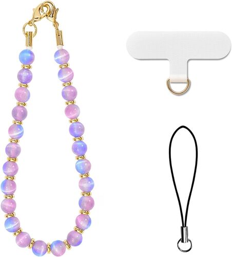 KAL-Réseau De Téléphone Cellulaire Pierres Courtes Perles Universel Connexion Cellulaire Téléphone Portable Bijoux Téléphone Portable Boucle Main Boucle Cellulaire