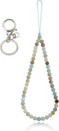 Kalanka-Dragonnes De Poignet En Pierre Naturelle Pour Téléphone Charms Perlés De Pierres Précieuses D'amazonite Corde De Longe Anti-Perte Faite À La Main Pour Téléphone Suspendu