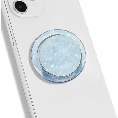 KAL-Magnet Anneau Telephone Portable Texturée Seashell Magnetic Phone Holder Magnet Support Telephone Portable Béquille De Téléphone Poignée Magnétique(Bleu Ciel)