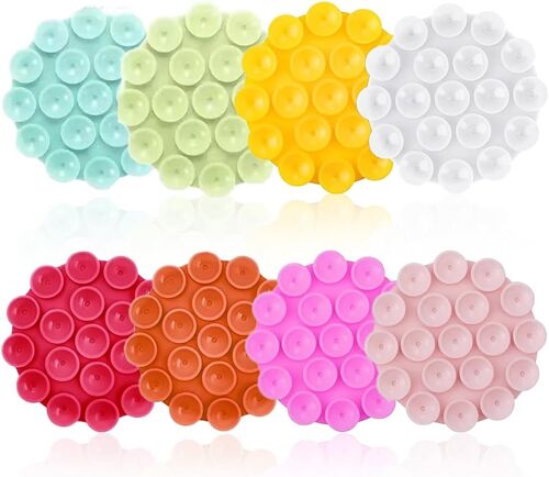 KAL-8 Pcs Ventouses En Silicone Pour Tous Les Modèles De Téléphone Support D'Accessoires De Téléphone Portable Mains Libres Antidérapant Pour Selfies Et Vidéos(8 Colors)
