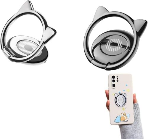 KAL-Bague Chat Pour Téléphone Portable, Support Anneau Ultra Mince À Rotation 360° Pour Smartphone, Compatible Avec Huawei Et Autres Marques.