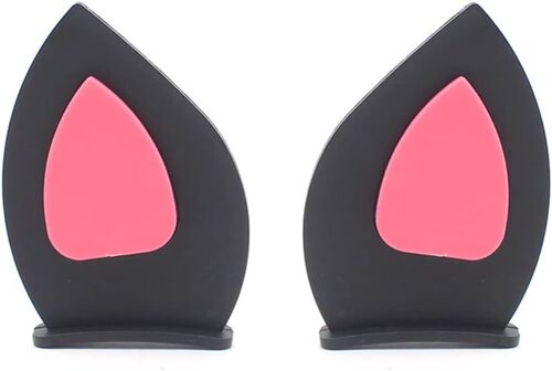 Poudre Noire - Décoration Casque Moto, 1 Paire D'oreilles De Chat Pour Casque Moto, Autocollants De Décoration Oreilles De Chat Pour Casque Moto Scooter Enfant Adulte
