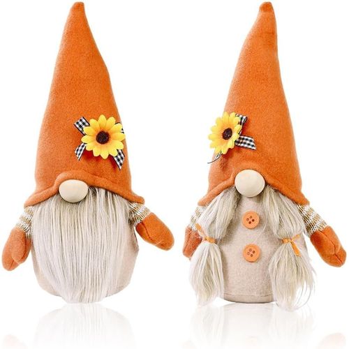 Nouvelle Paire De Poupées Sans Visage Pour Le Festival Des Récoltes, Décoration De Tournesol D'automne Décoration De Bar De Centre Commercial Décoration De Thanksgiving
