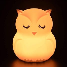 Veilleuse Led Tactile Colorée Pour Enfants, Rechargeable Par Usb, 9 Couleurs, En Silicone, Idéale Pour La Chambre À Coucher Ou Comme Veilleuse D'ambiance - Chouette