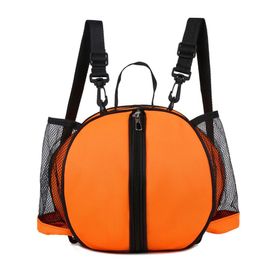 ¿Orange¿Sac À Dos De Basket-Ball De Grande Capacité, Sac Lisse Avec Fermeture Éclair À Double Sens, Pas Facile À Perdre, Stable