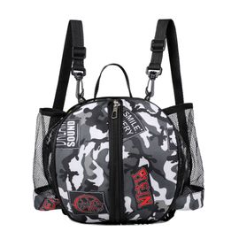 (Gris) Sac À Dos De Basket-Ball De Grande Capacité, Sac Lisse Avec Fermeture Éclair À Double Sens, Pas Facile À Perdre, Stable