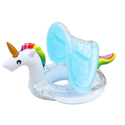 (Auvent Licorne) Bouée Bébé, Bouée Piscine, Bouée Bébé, Bouée Gonflable